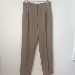 Vintage Pendleton Wool Houndstooth Camel Pants Lined